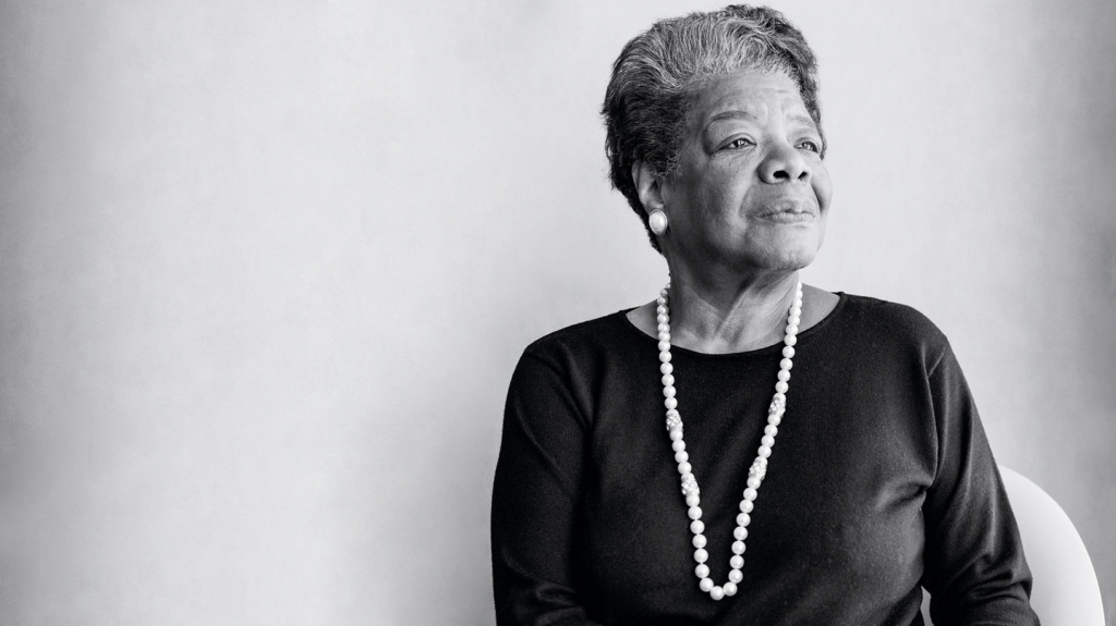 This is a picture of Maya Angelou who was an American civil rights activist and poet who was known for self-awareness and being a successful leader. 